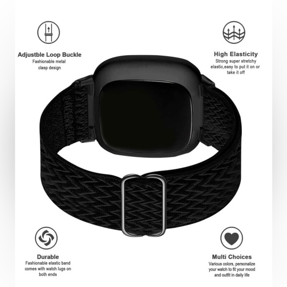 Nylon Watchband fits Fitbit Versa 3 - #432 - Picture 3 of 3